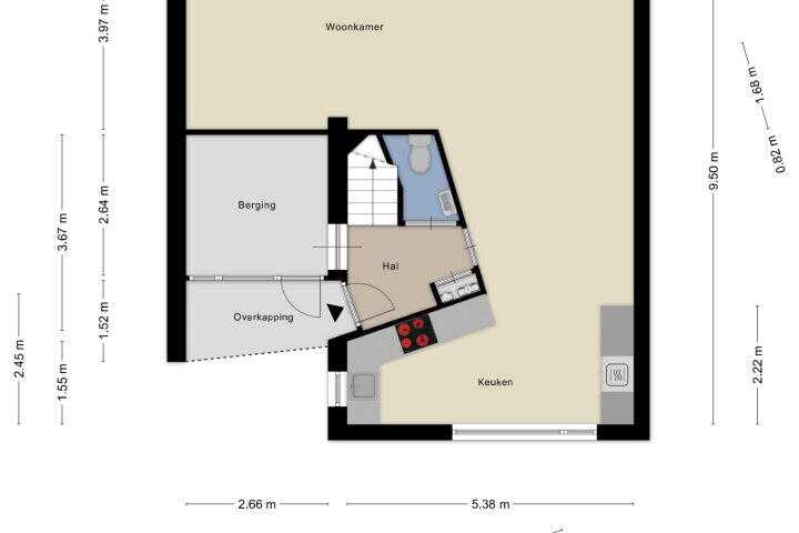 Plattegrond – Albert Schweitzerlaan 94, Nijmegen