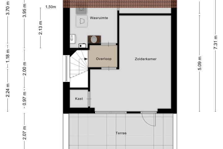 Plattegrond – Albert Schweitzerlaan 94, Nijmegen
