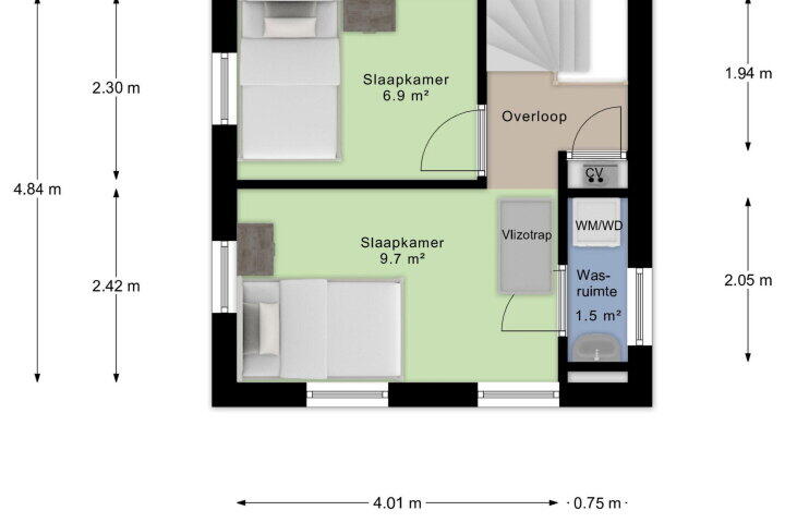 Plattegrond – Albert Schweitzerstraat 21, Arnhem