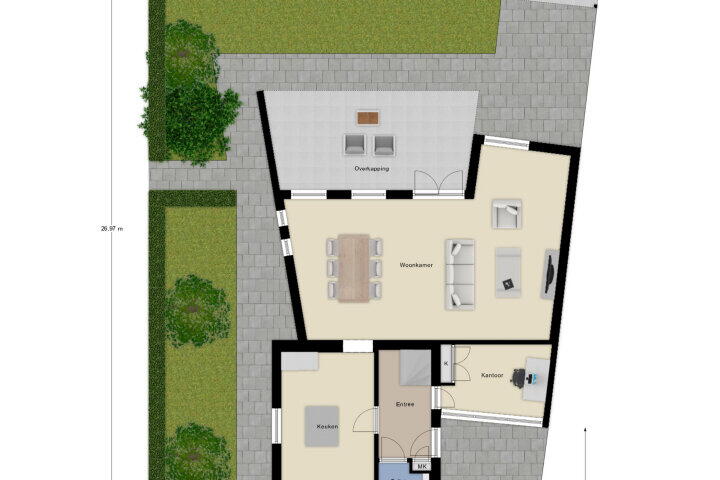 Plattegrond – Albert Schweitzerstraat 21, Arnhem