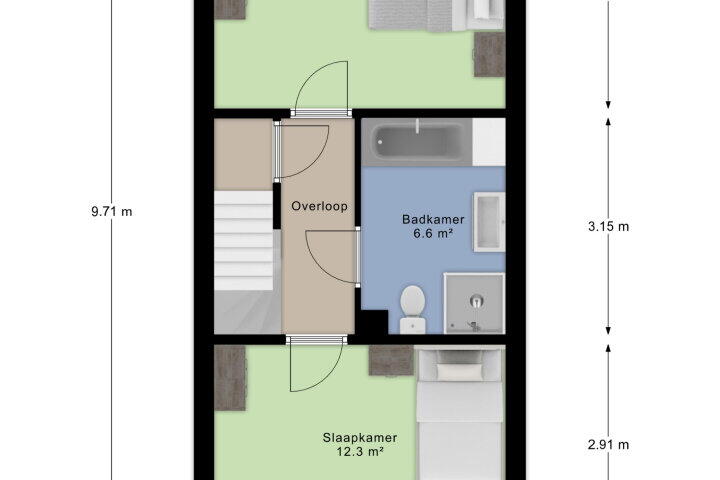 Plattegrond – Albert Schweitzerstraat 44, Arnhem