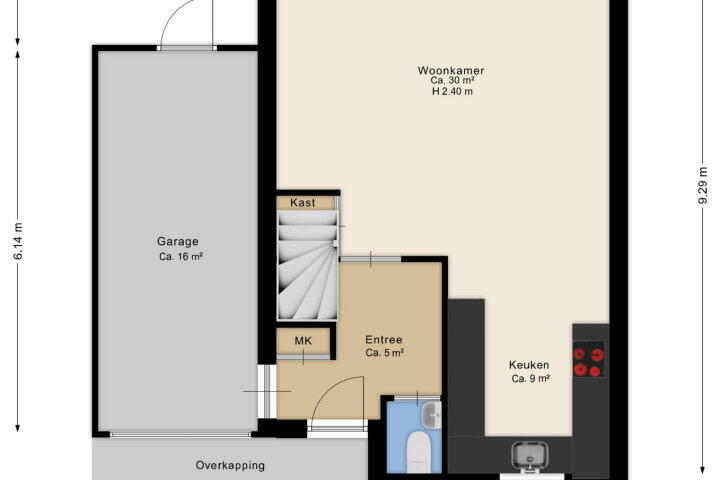 Plattegrond – Alexander Dubcekweg 76, Assen
