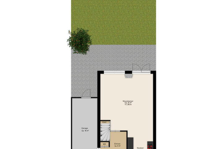 Plattegrond – Alexander Dubcekweg 76, Assen