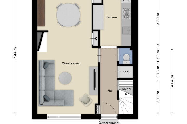 Plattegrond – Alfred Ostplein 19, Roosendaal