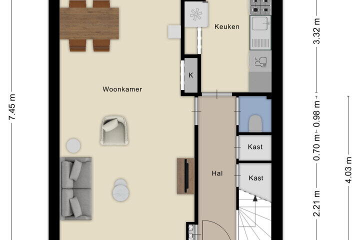 Plattegrond – Alfred Ostplein 3, Roosendaal