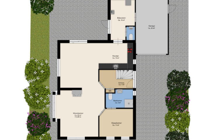 Plattegrond – Alkmesschen 5, Assen