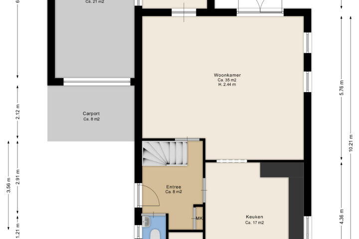 Plattegrond – Alkmesschen 75, Assen