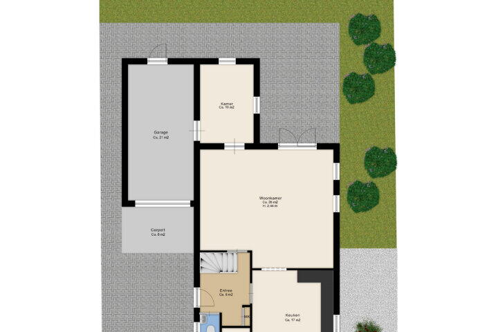 Plattegrond – Alkmesschen 75, Assen