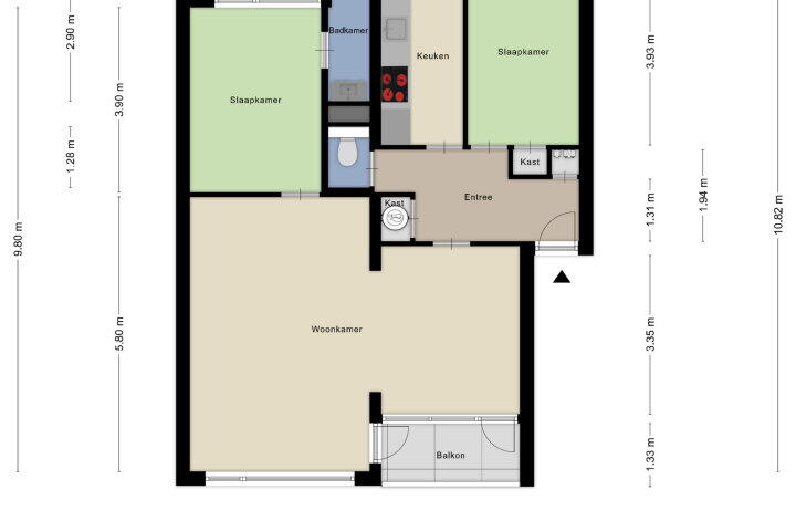 Plattegrond – Allerheiligenweg 28 C, Breda