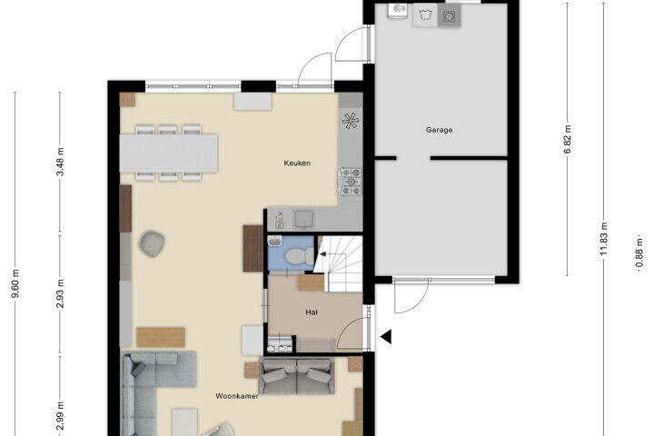 Plattegrond – Amberberg 3, Roosendaal