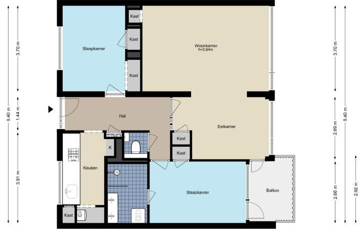Plattegrond – Amberlaan 68, Amstelveen