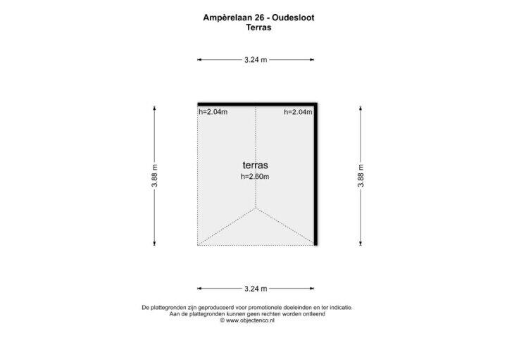 Plattegrond – Ampèrelaan 26, Oudeschoot
