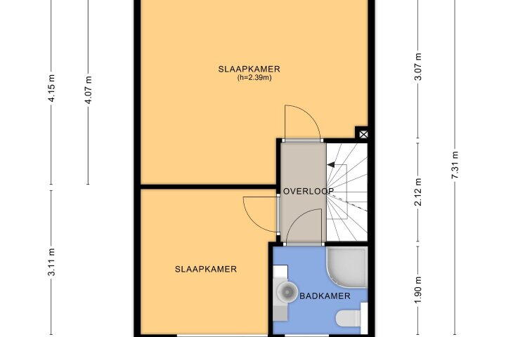 Plattegrond – Amstel 25, Wijk bij Duurstede