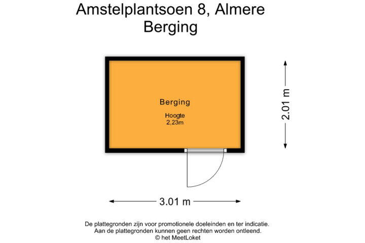 Plattegrond – Amstelplantsoen 8, Almere