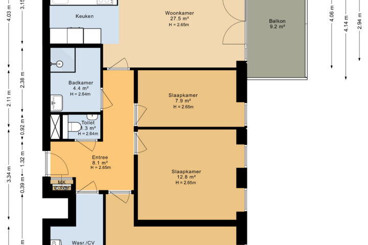 Plattegrond – Amstelstroom 32, Zoetermeer