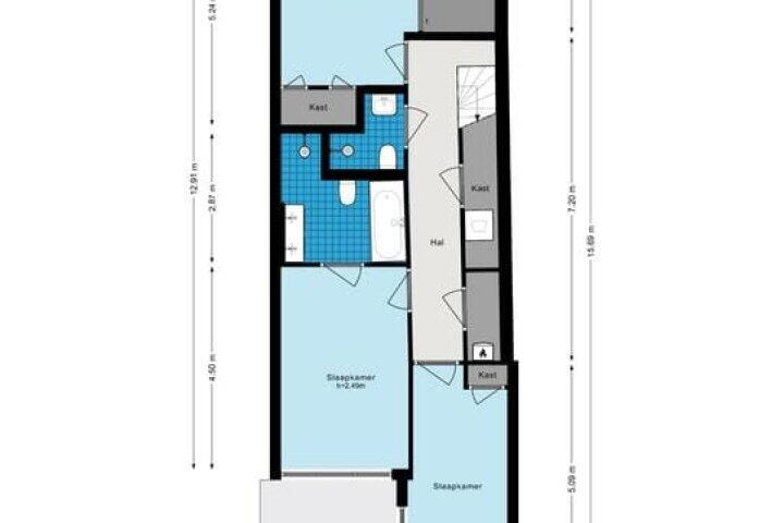 Plattegrond – Amstelveld 11 H, Amsterdam
