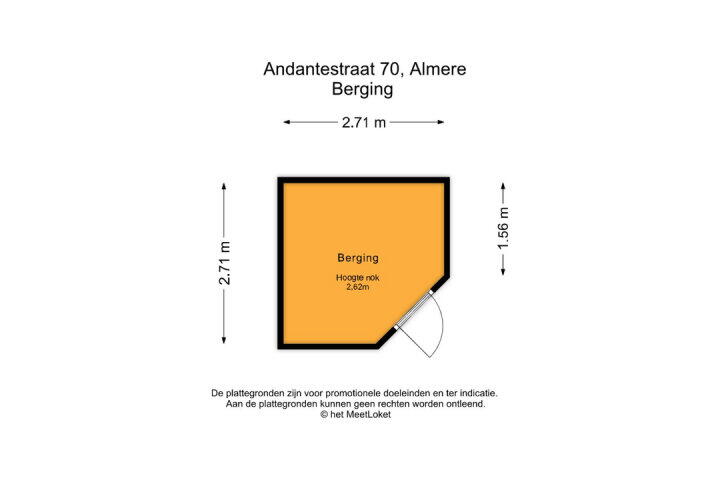 Plattegrond – Andantestraat 70, Almere