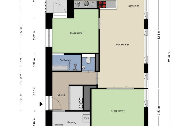 Plattegrond – Andriespoort 16 A 02, Maastricht