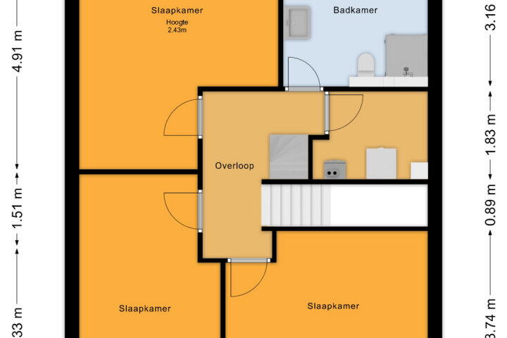 Plattegrond – Anjerhof 4, Almere