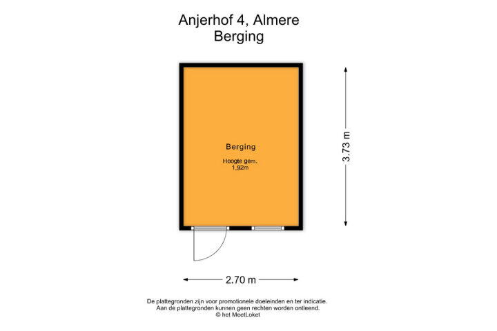 Plattegrond – Anjerhof 4, Almere