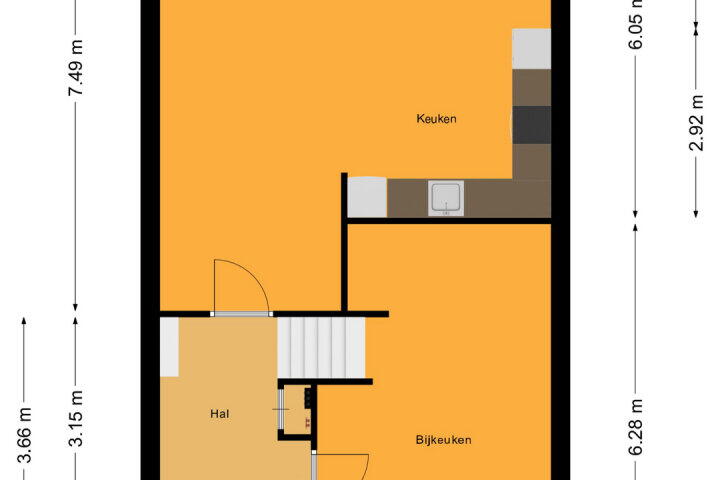 Plattegrond – Anjerstraat 18, Almere
