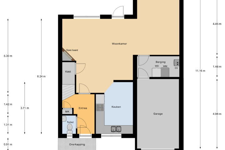Plattegrond – Anna Blamanlaan 10, Vlissingen