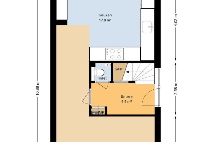Plattegrond – Anna Blamanstraat 73, Groningen