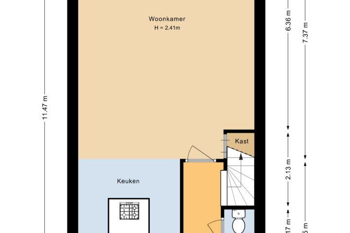 Plattegrond – Anna van Bossetuin 11, Heerhugowaard