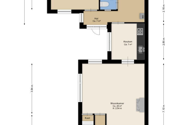 Plattegrond – Anreperstraat 194 A, Assen