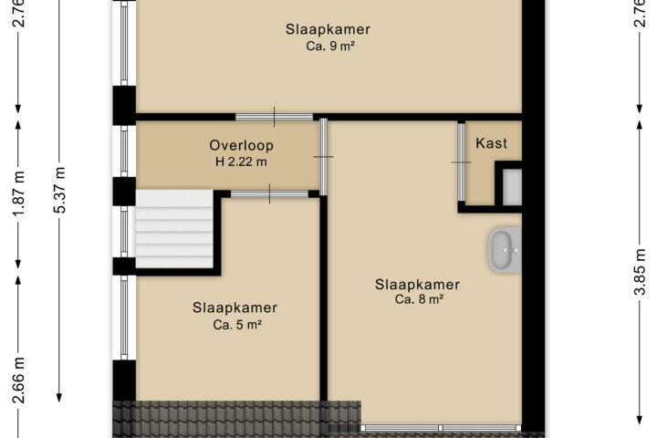 Plattegrond – Anreperstraat 194 A, Assen