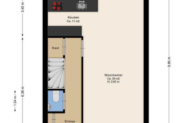 Plattegrond – Antares 8, Hoogeveen