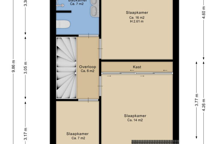 Plattegrond – Antares 8, Hoogeveen