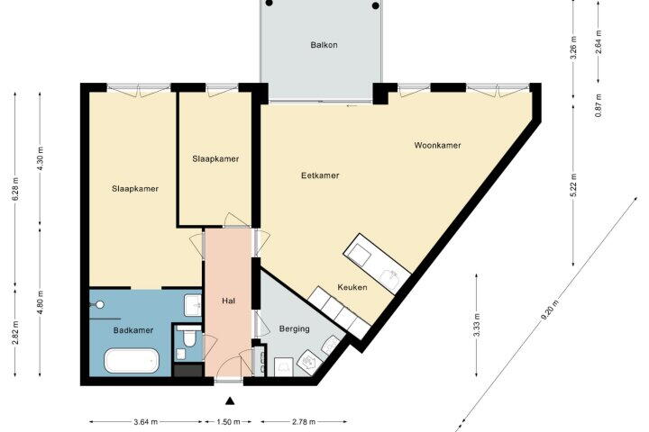 Plattegrond – Anthemiahof 14 B, Nuth