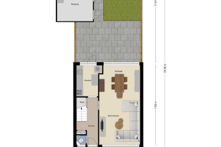 Plattegrond – Anthonie van Dijckstraat 11, Roosendaal