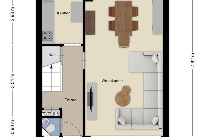 Plattegrond – Anthonie van Dijckstraat 11, Roosendaal