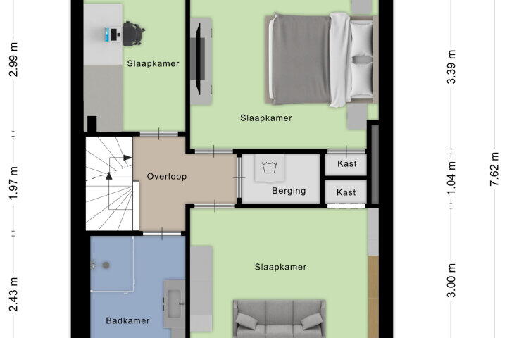 Plattegrond – Anthonie van Dijckstraat 11, Roosendaal