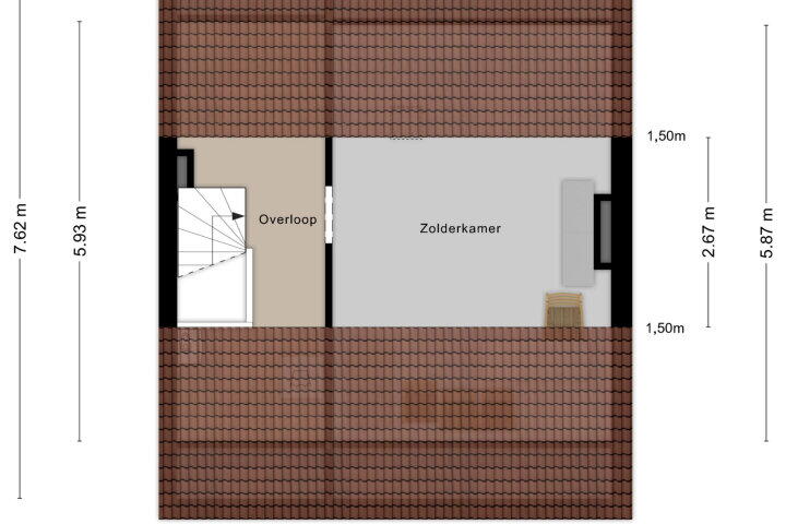 Plattegrond – Anthonie van Dijckstraat 11, Roosendaal