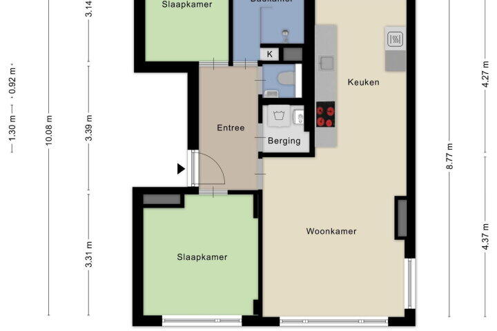 Plattegrond – Anthony Fokkerlaan 14 II, Haarlem