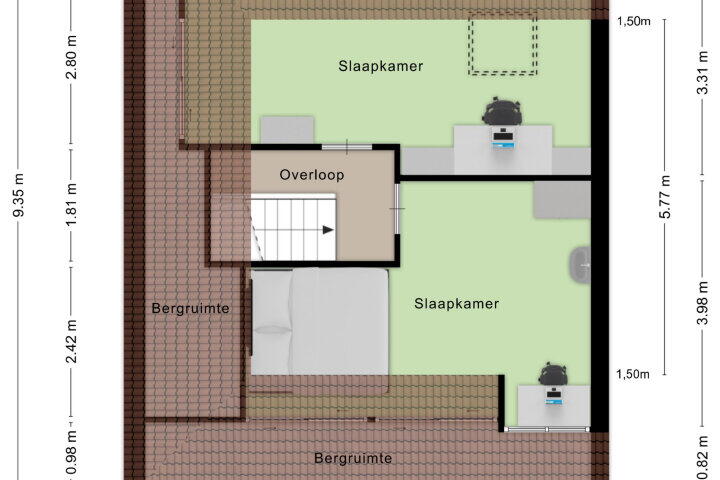 Plattegrond – Antoni Staringlaan 8, Vlijmen