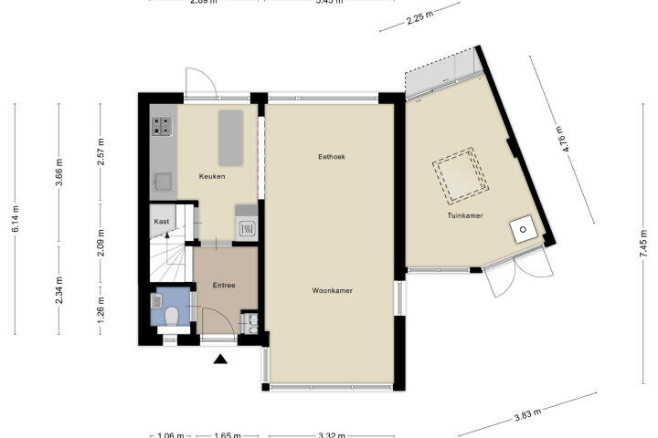 Plattegrond – Antoniusstraat 11, Wijchen