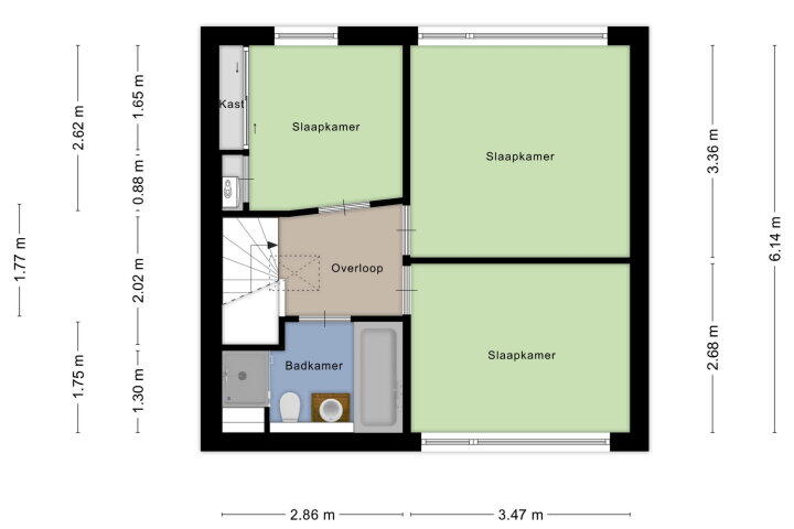 Plattegrond – Antoniusstraat 11, Wijchen
