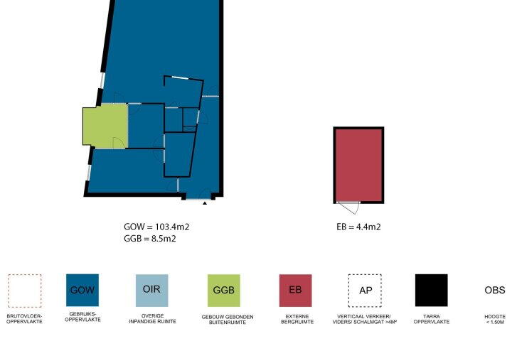 Plattegrond – Apollopad 102, Assen
