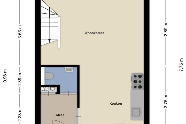 Plattegrond – Appelweg 16 E, Amersfoort