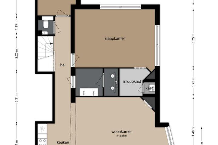 Plattegrond – Archimedesweg 64 1, Amsterdam