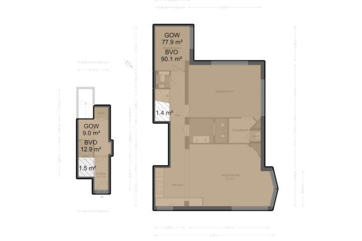 Plattegrond – Archimedesweg 64 1, Amsterdam
