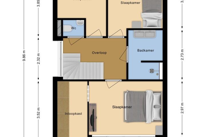 Plattegrond – Arenastraat 13, Den Haag