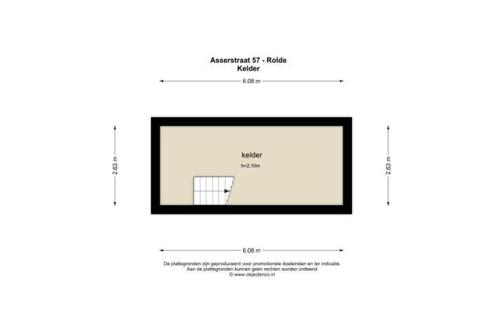 Plattegrond – Asserstraat 57, Rolde
