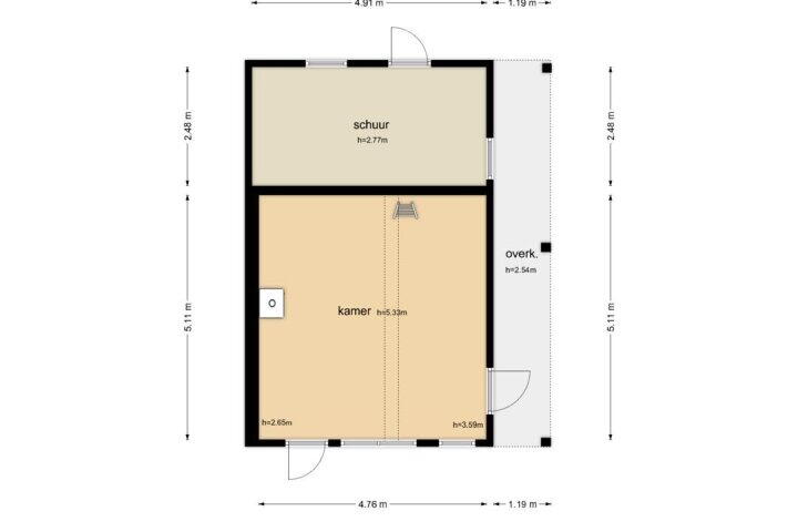Plattegrond – Asserstraat 57, Rolde
