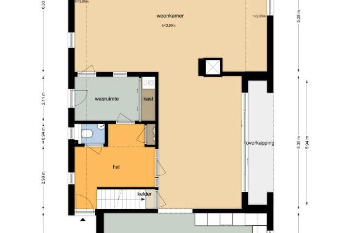 Plattegrond – Asserstraat 57, Rolde