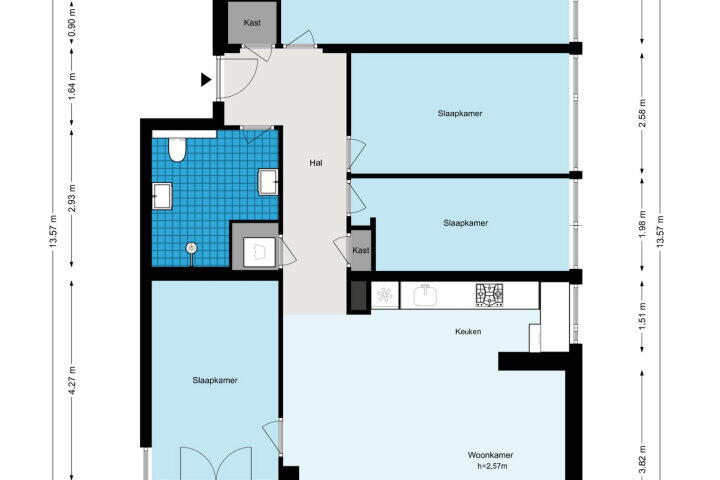 Plattegrond – Assumburg 102, Amsterdam